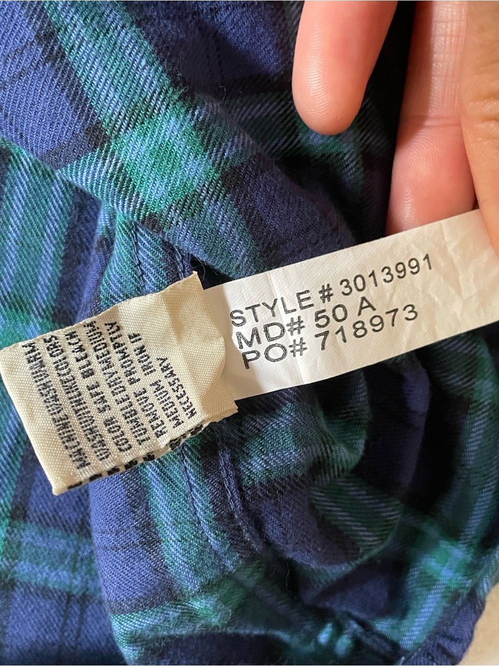 Browning Men’s Blue Green Syize: L flannel Plaid Button-Down Shirt - Picture 5 of 7